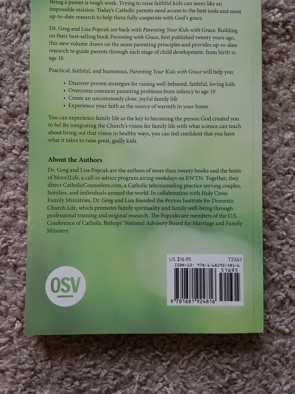 Parenting Your Kids with Grace Paperback Book By Dr. Greg And Lisa Popcak - Picture 3 of 4